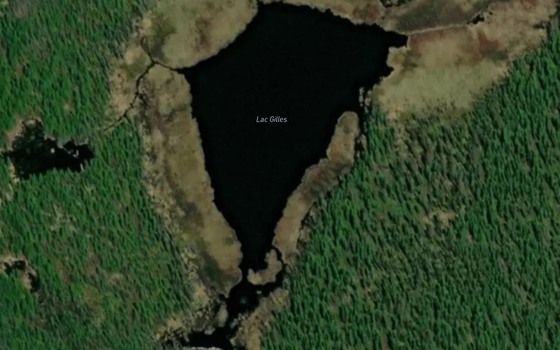 Satellite map of the Lac Gilles