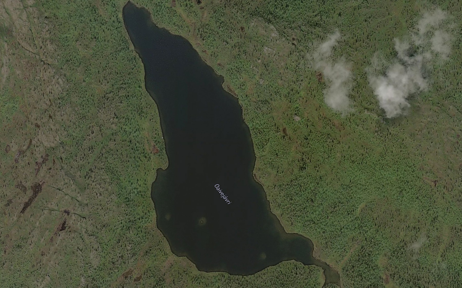 Satellite map of the Oaivejavri