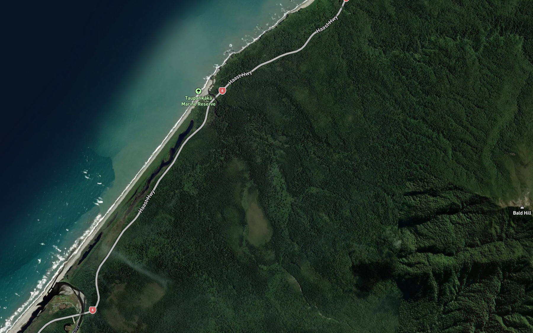 Satellite map of the Ship Creek