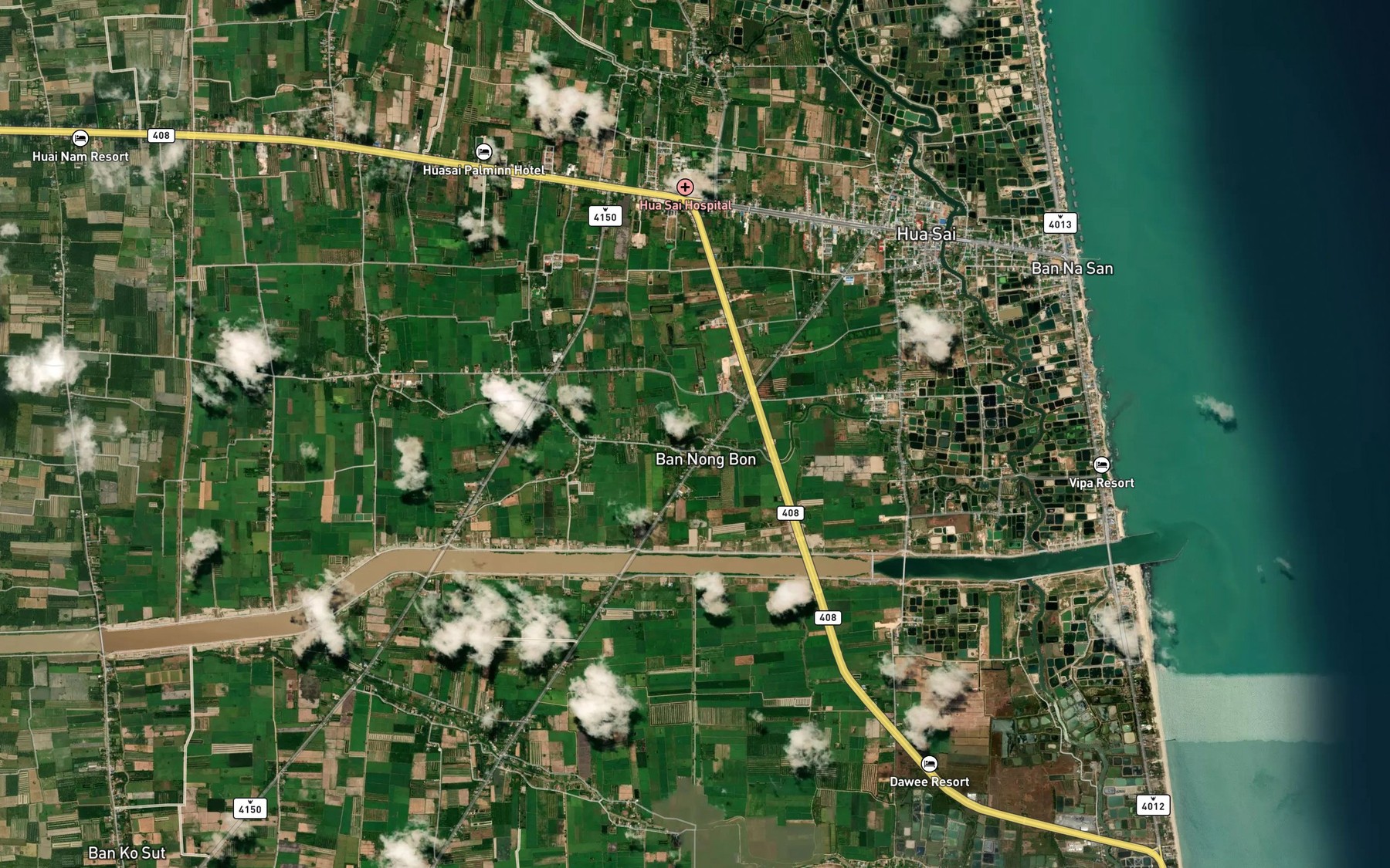 Satellite map of the Khlong I Mon