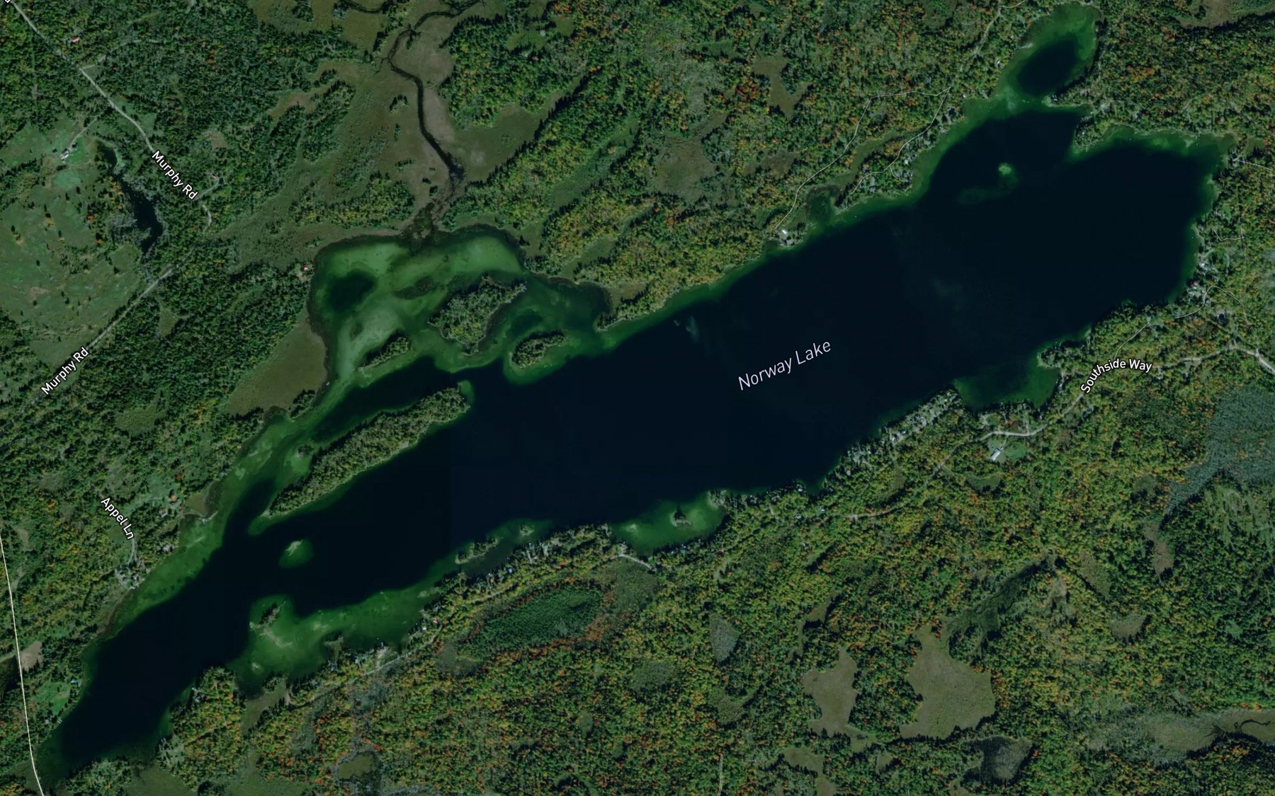 Satellite map of the Norway Lake