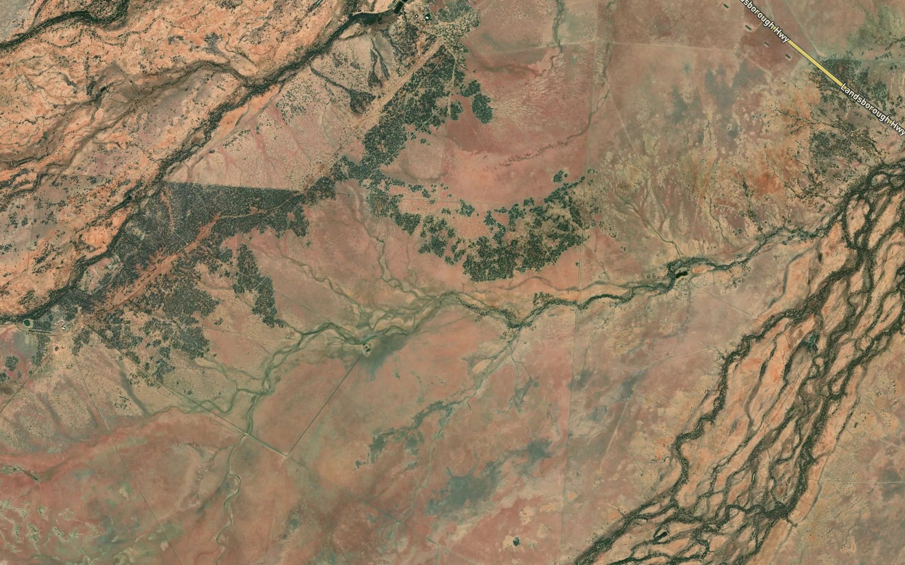 Satellite map of the Ivy Creek