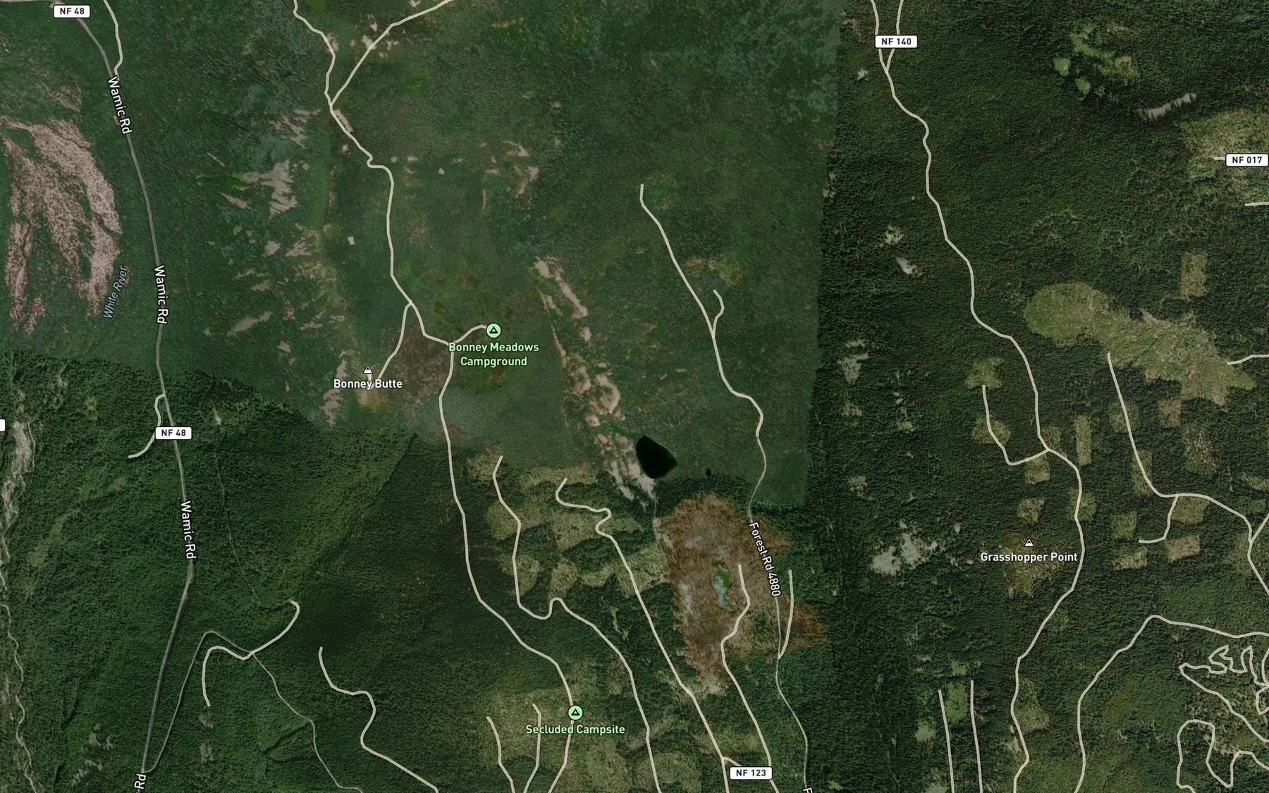Satellite map of the Kane Springs