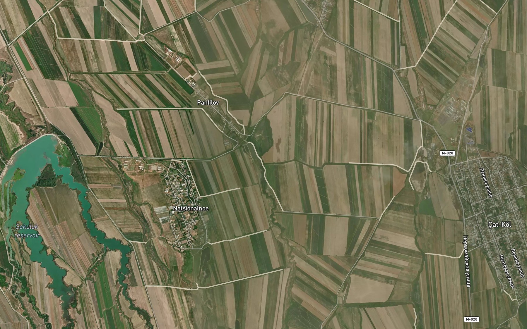 Satellite map of the Aryk Dzhantay