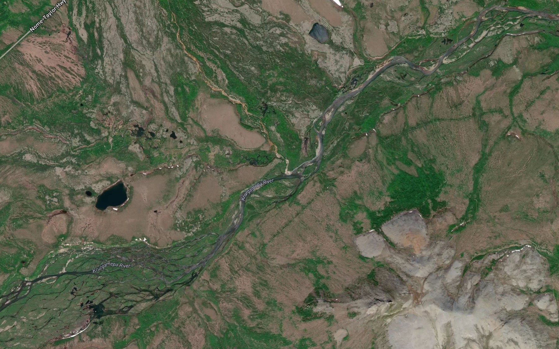 Satellite map of the Grouse Creek