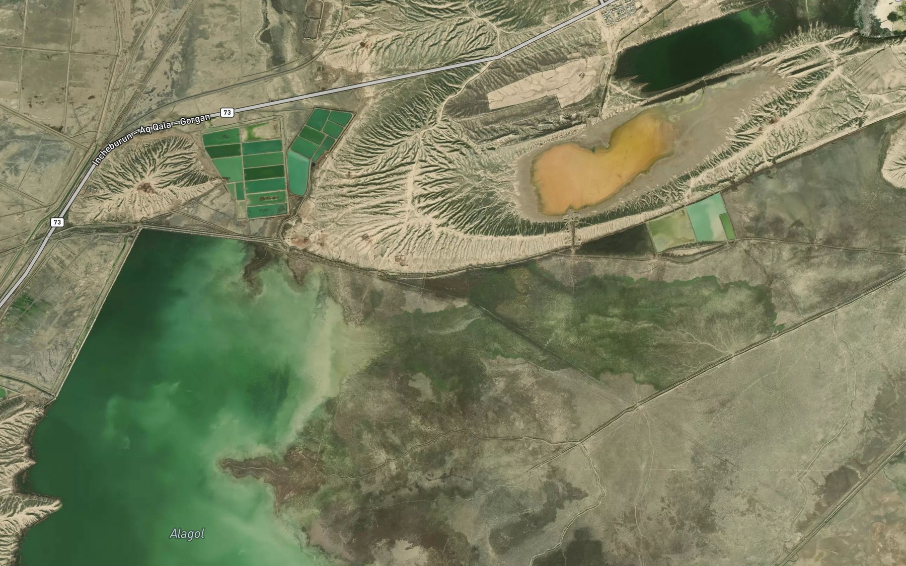 Satellite map of the Daryacheh-ye Sisad Hektari