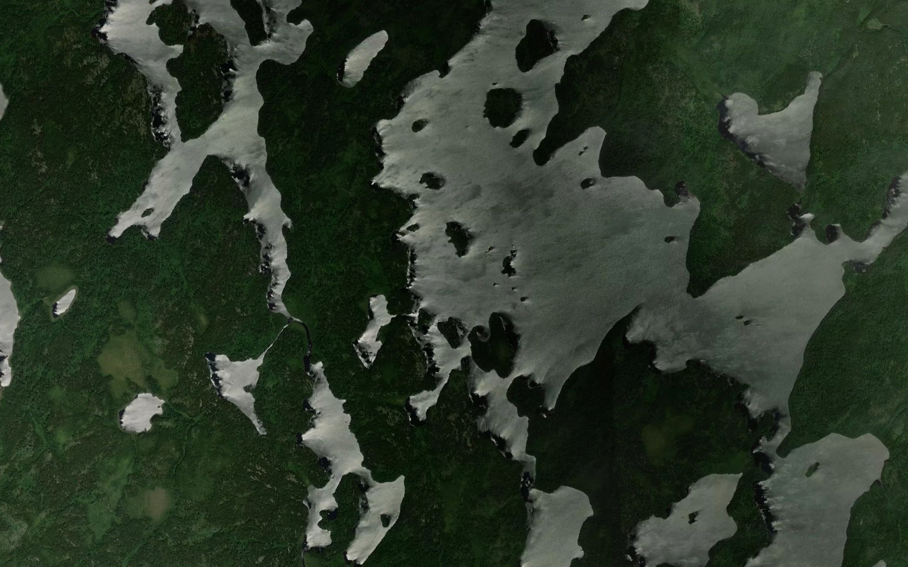 Satellite map of the St. Raphael Lake