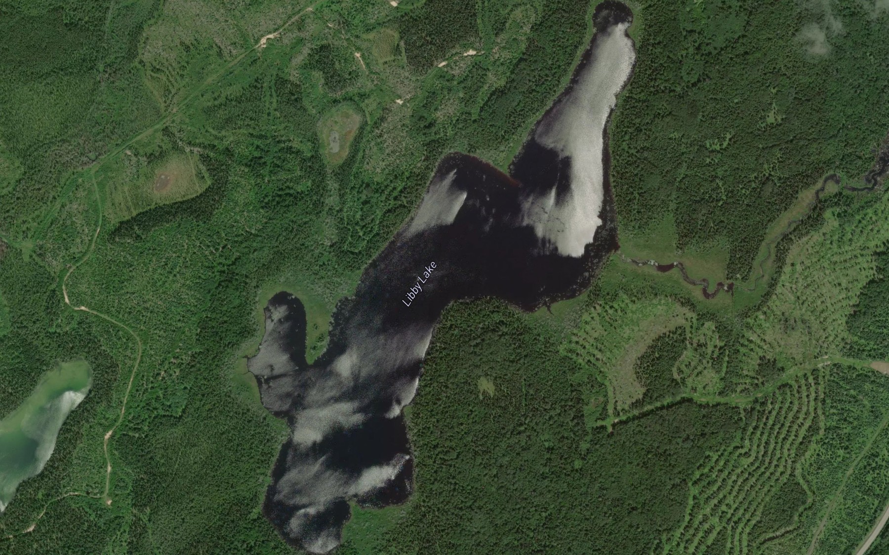 Satellite map of the Libby Lake