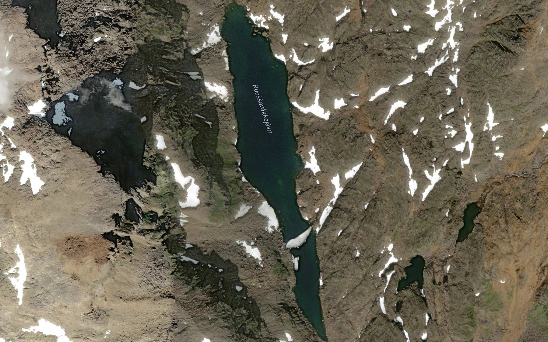 Satellite map of the Ruossavaggejavri
