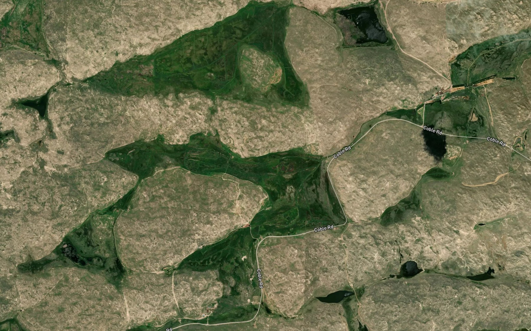 Satellite map of the Brush Lake
