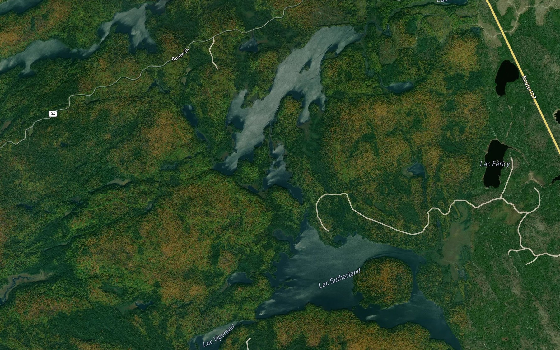Satellite map of the Lac du Fourbi