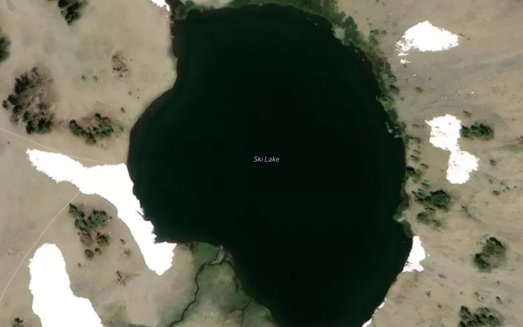 Satellite map of the Ski Lake