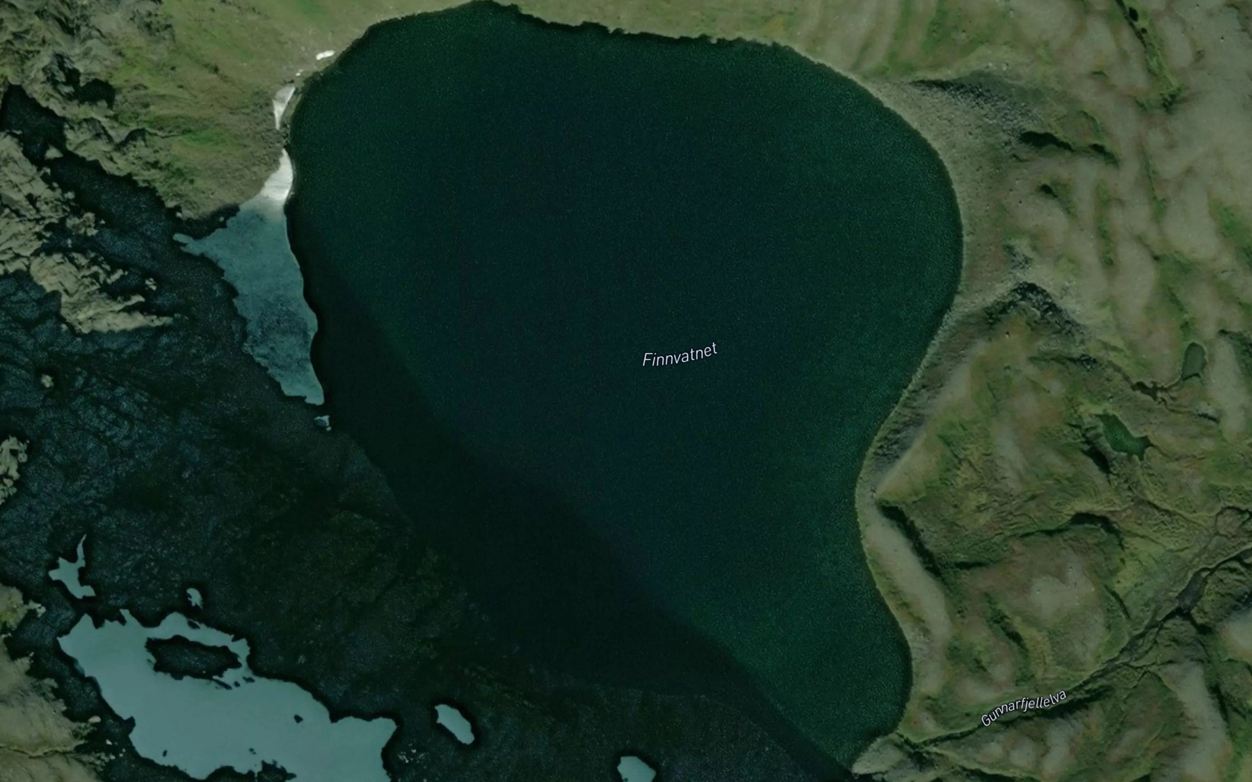 Satellite map of the Finnvatnet