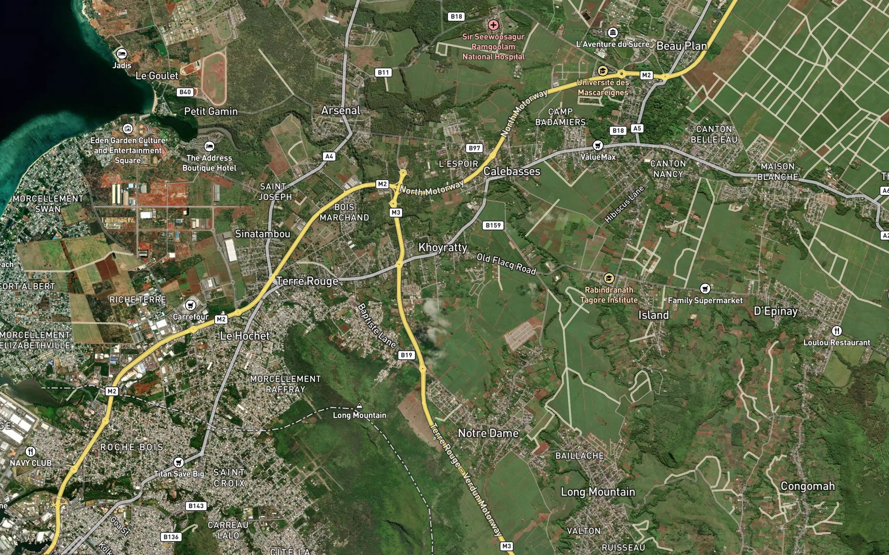 Satellite map of the Feeder Saint Louis