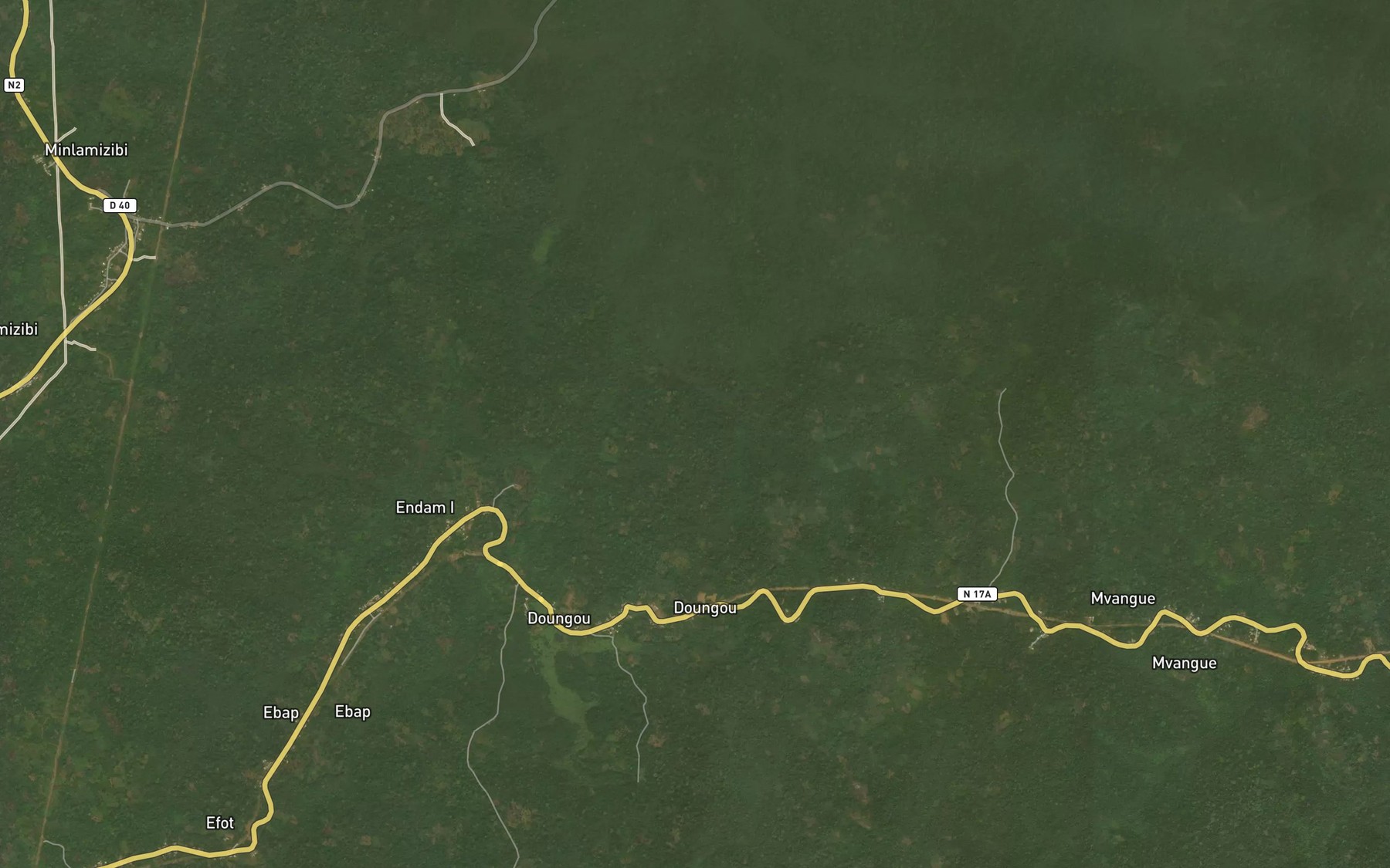 Satellite map of the Abane Okweng