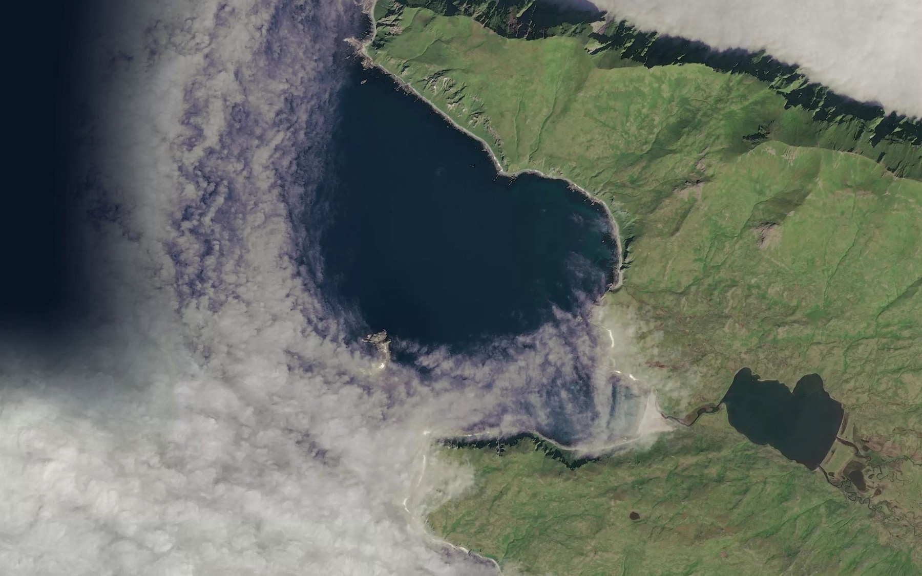 Satellite map of the McIver Bight