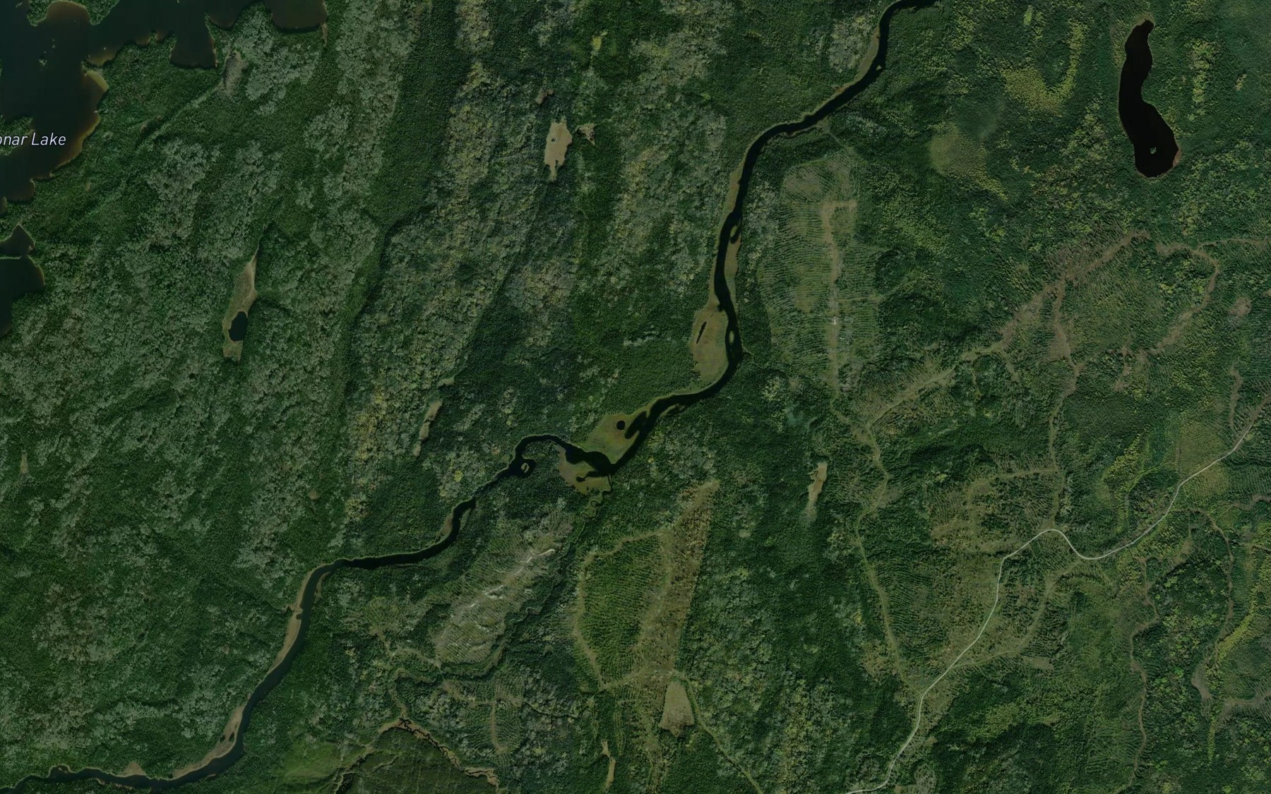 Satellite map of the Copperfield Creek