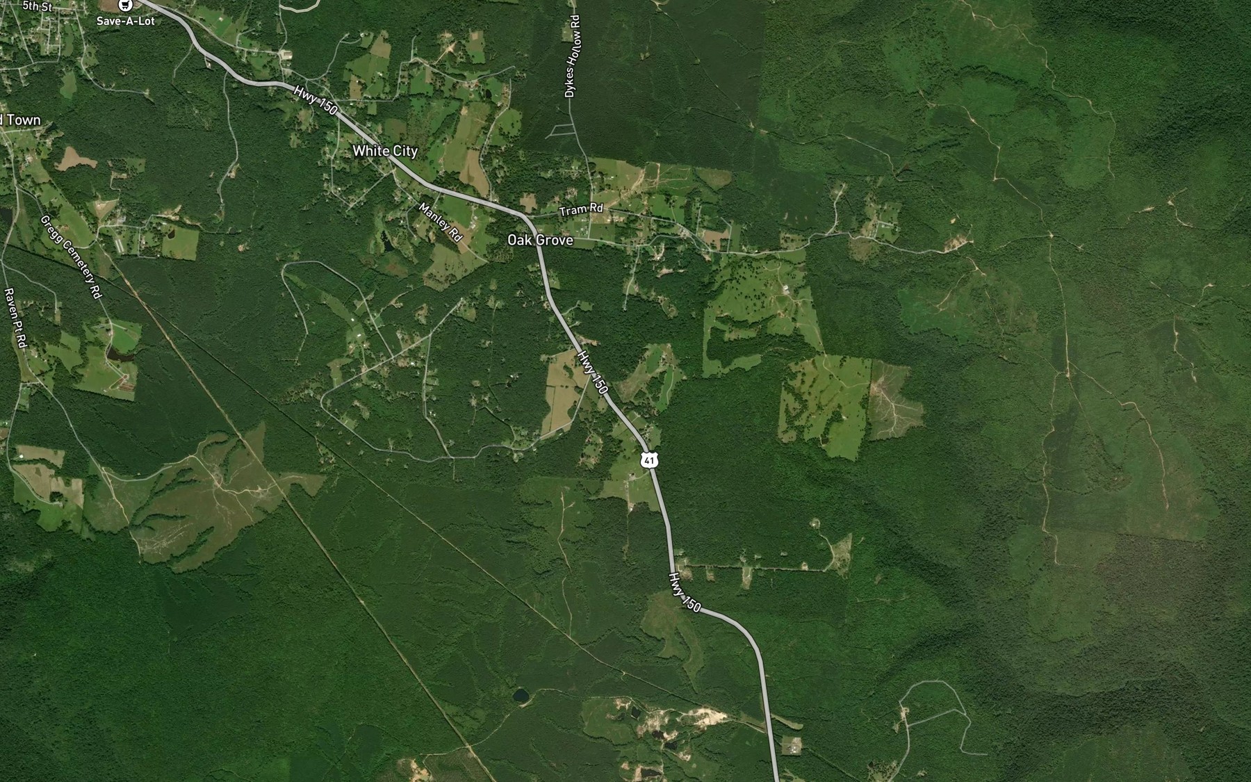 Satellite map of the Haskell Foster Lake
