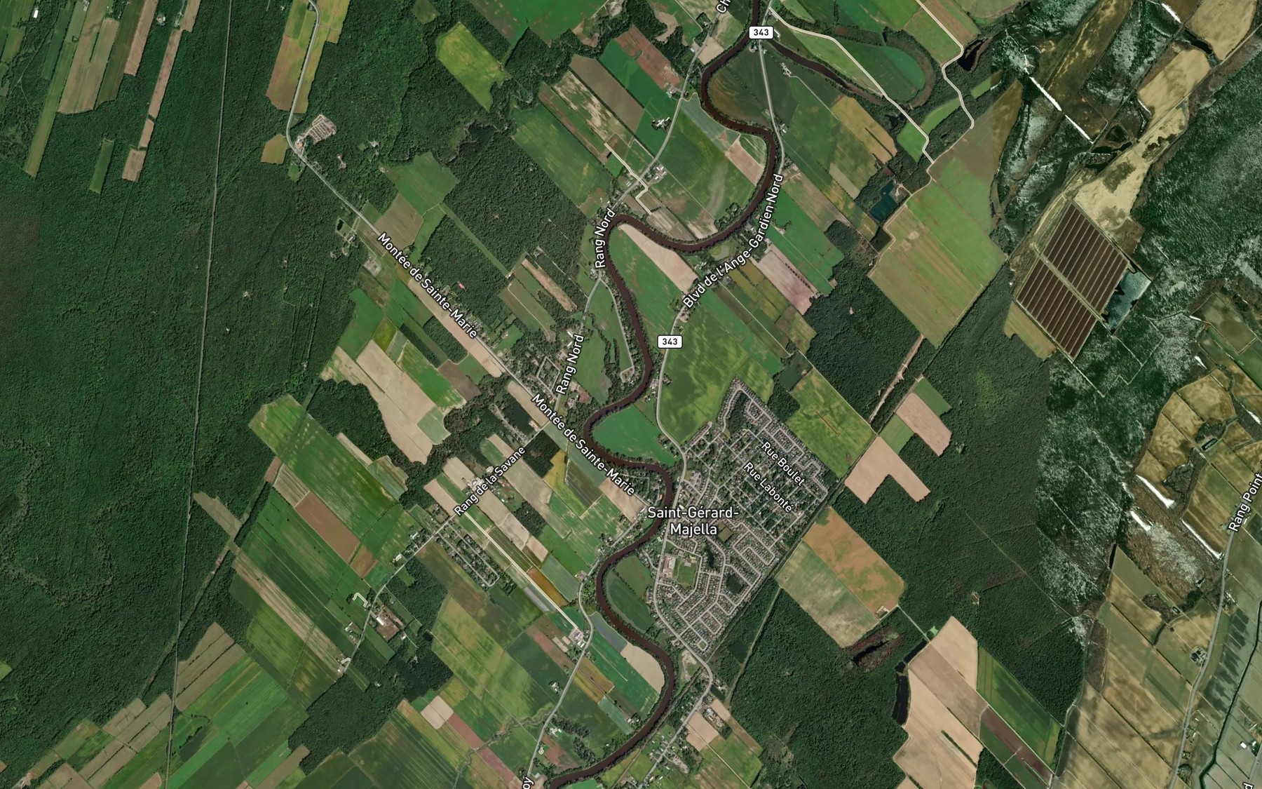 Satellite map of the Ruisseau Saint-Georges