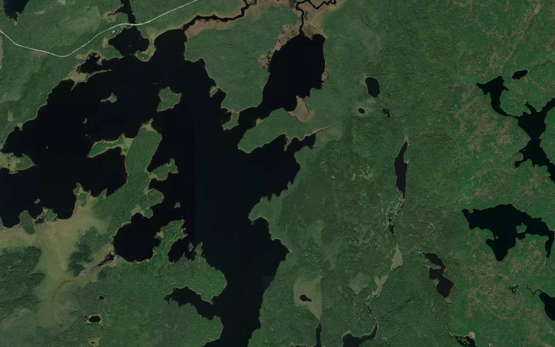 Satellite map of the Greenhorn Bay