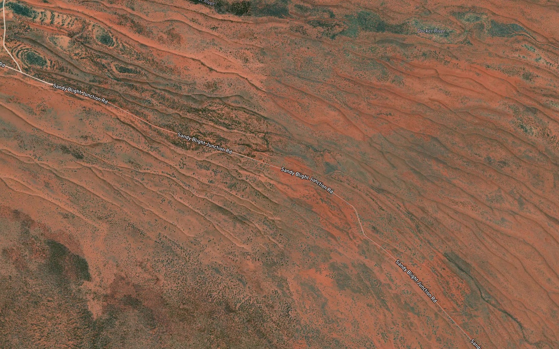 Satellite map of the Rebecca Creek