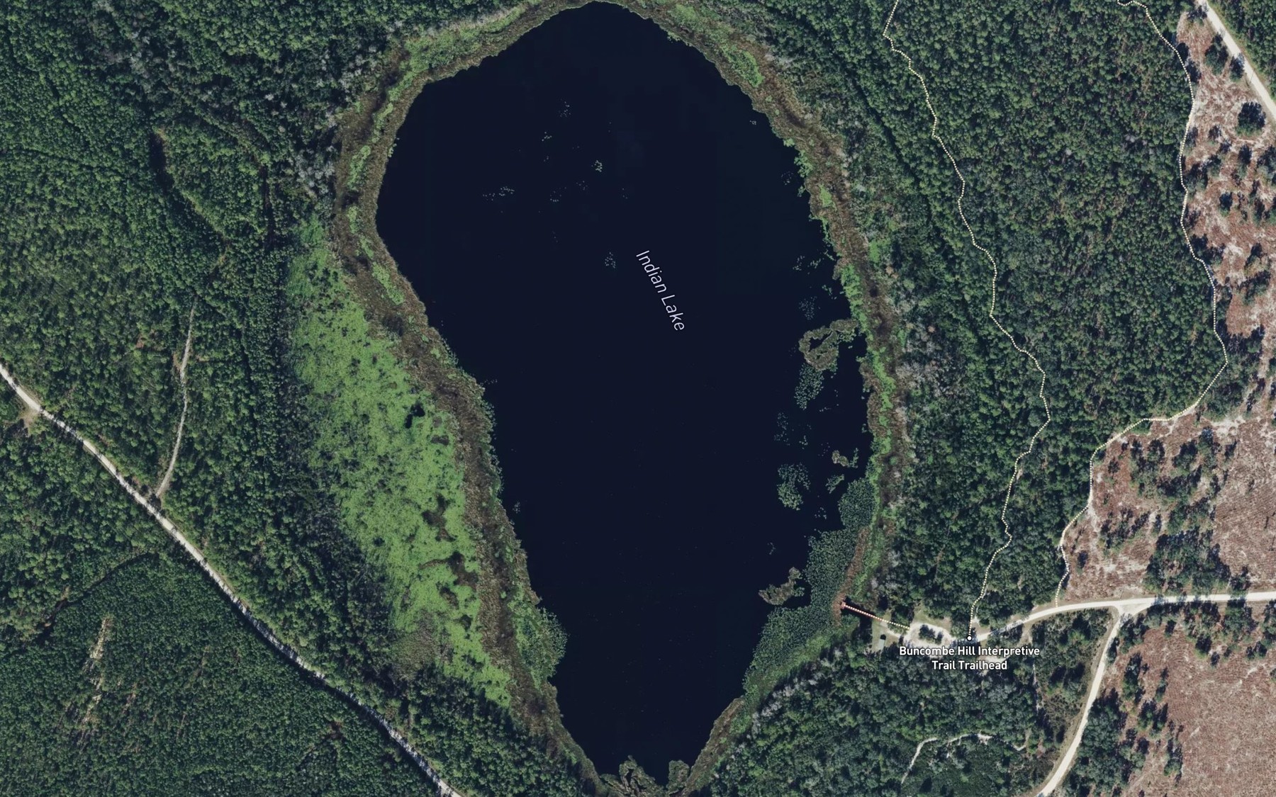 Satellite map of the Indian Lake