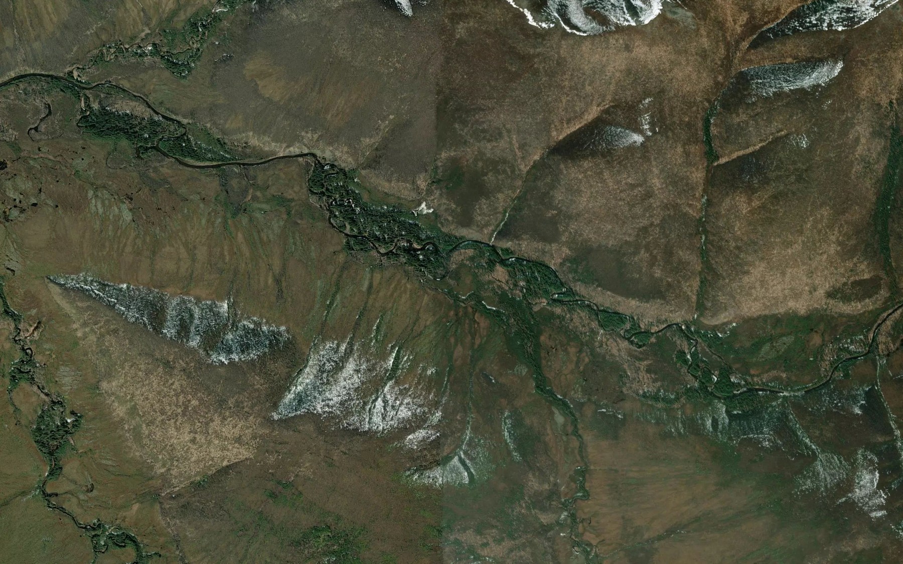 Satellite map of the Surveyor Creek