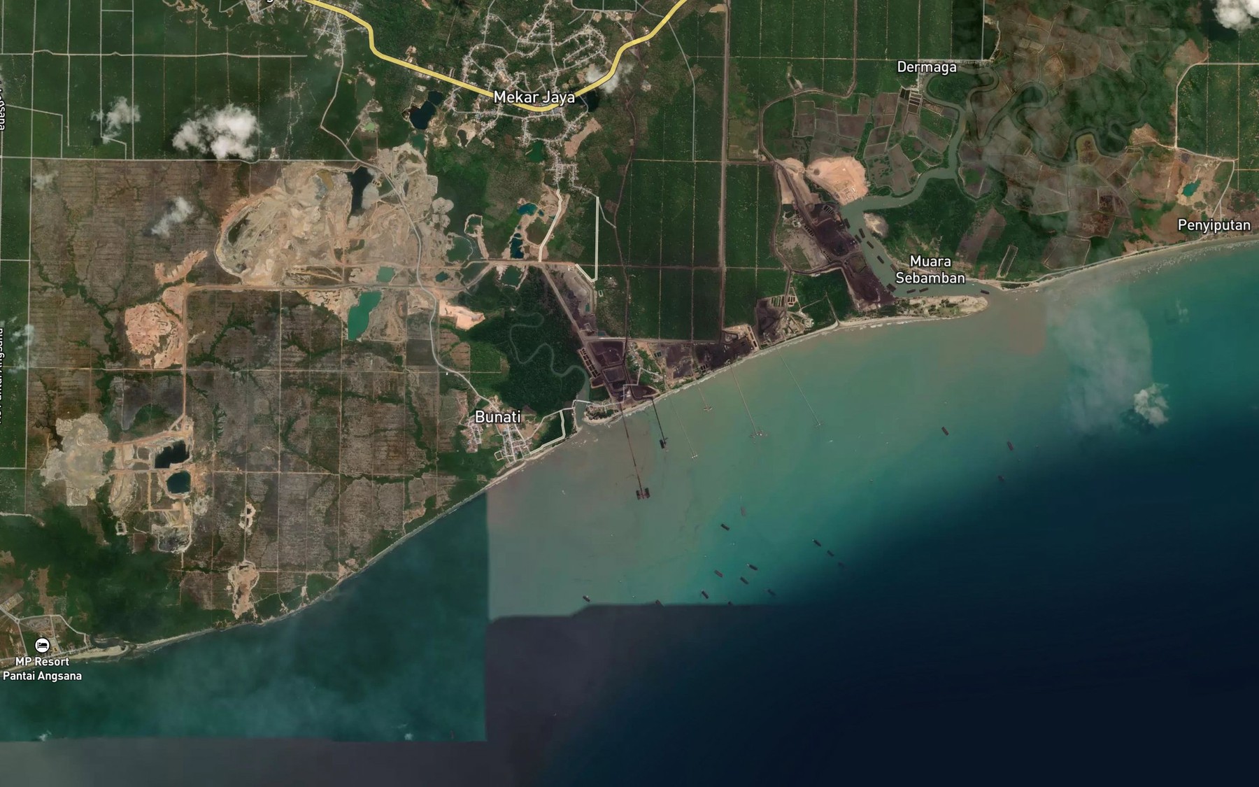Satellite map of the Sungai Bunati