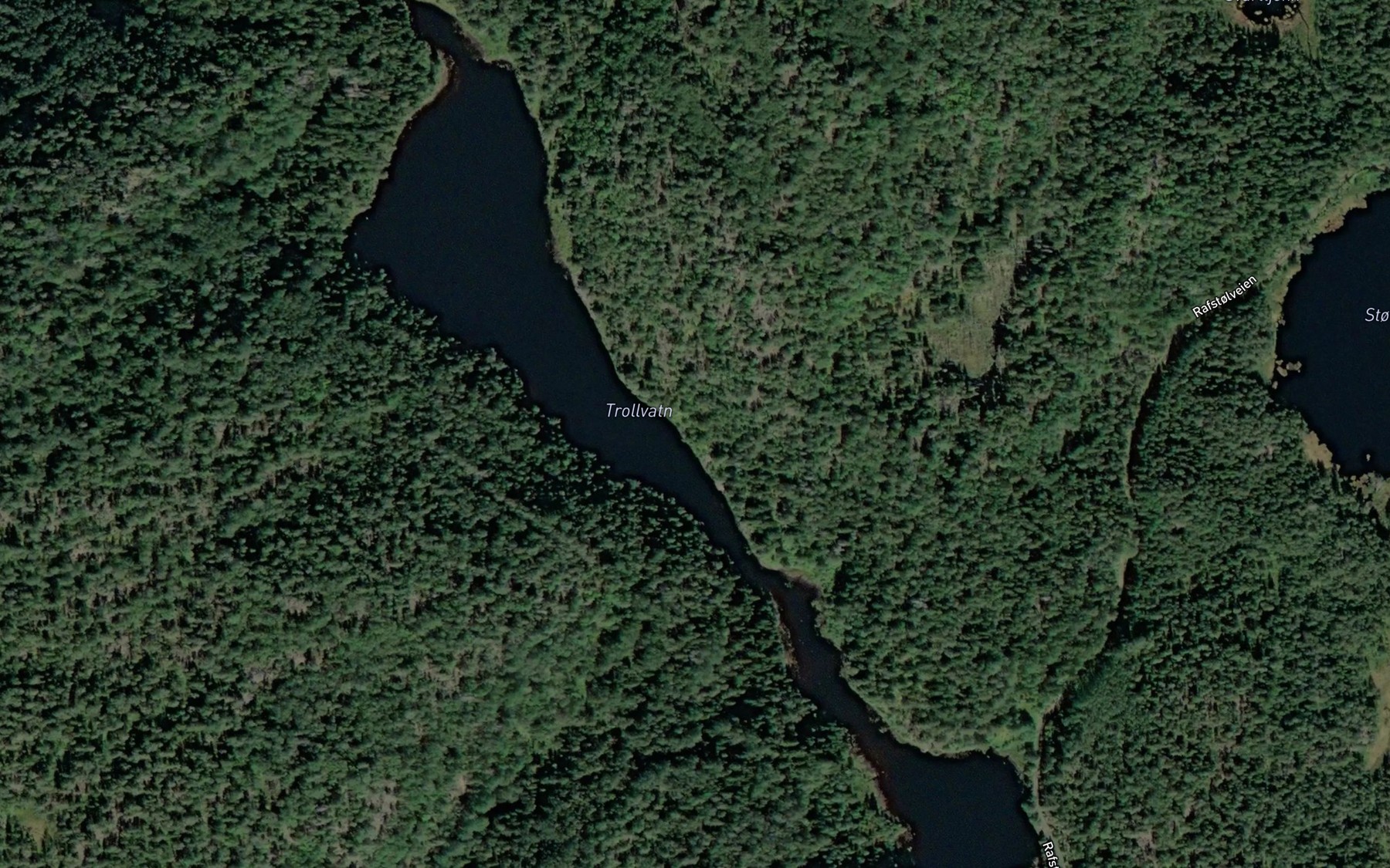 Satellite map of the Trollvannet