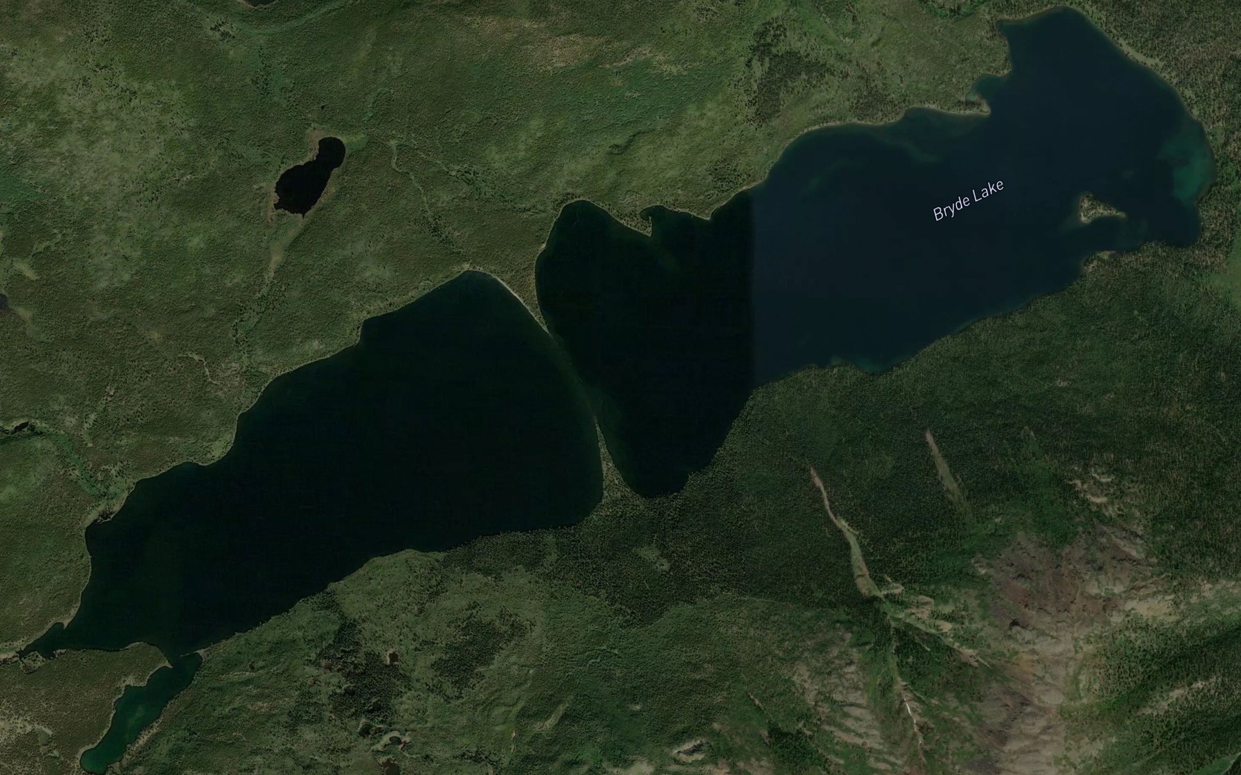 Satellite map of the Bryde Lake