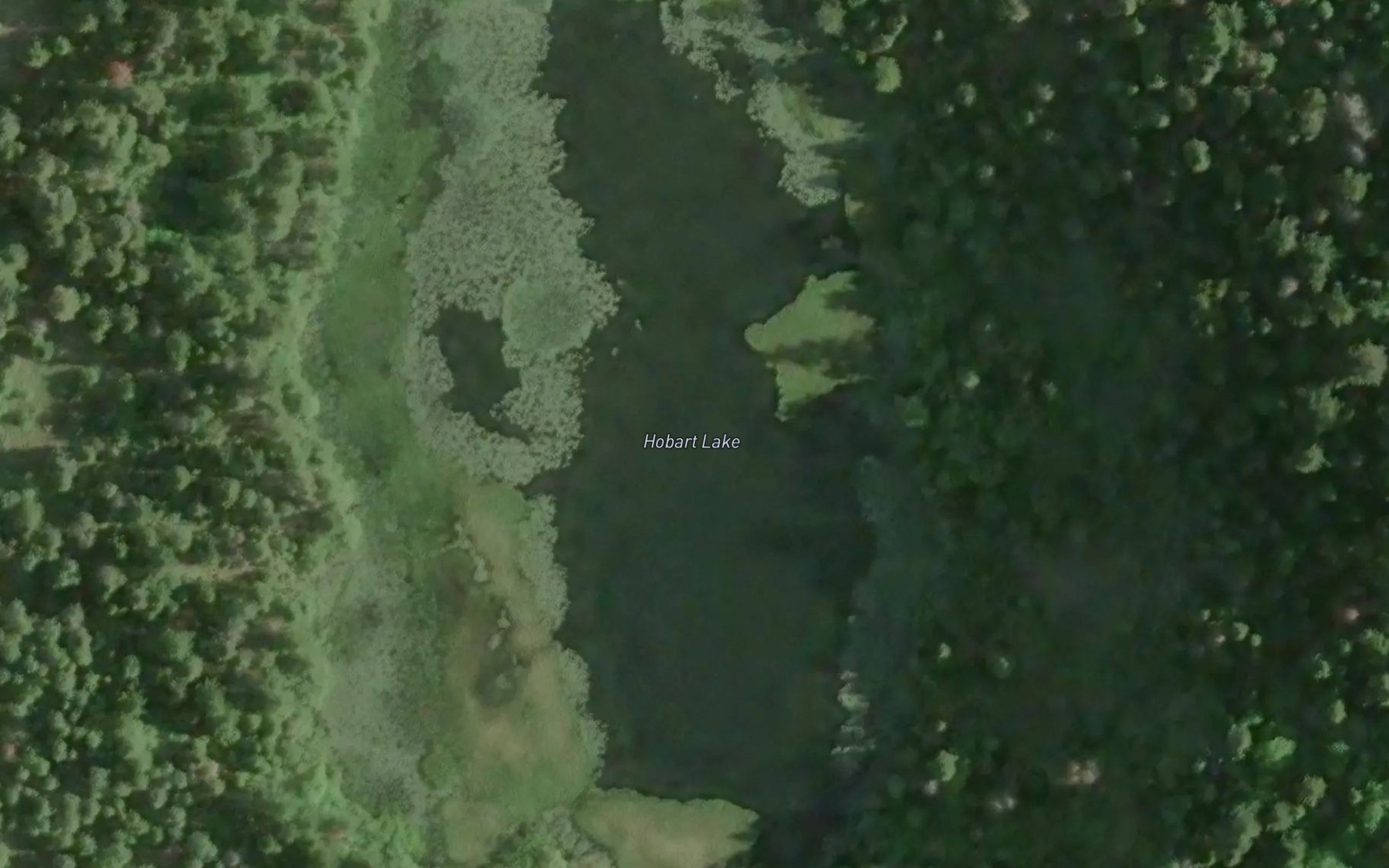 Satellite map of the Hobart Lake