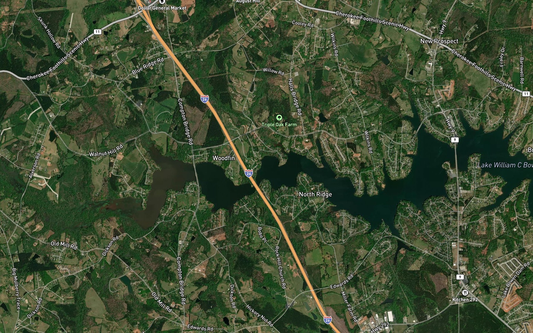 Satellite map of the Spot 3