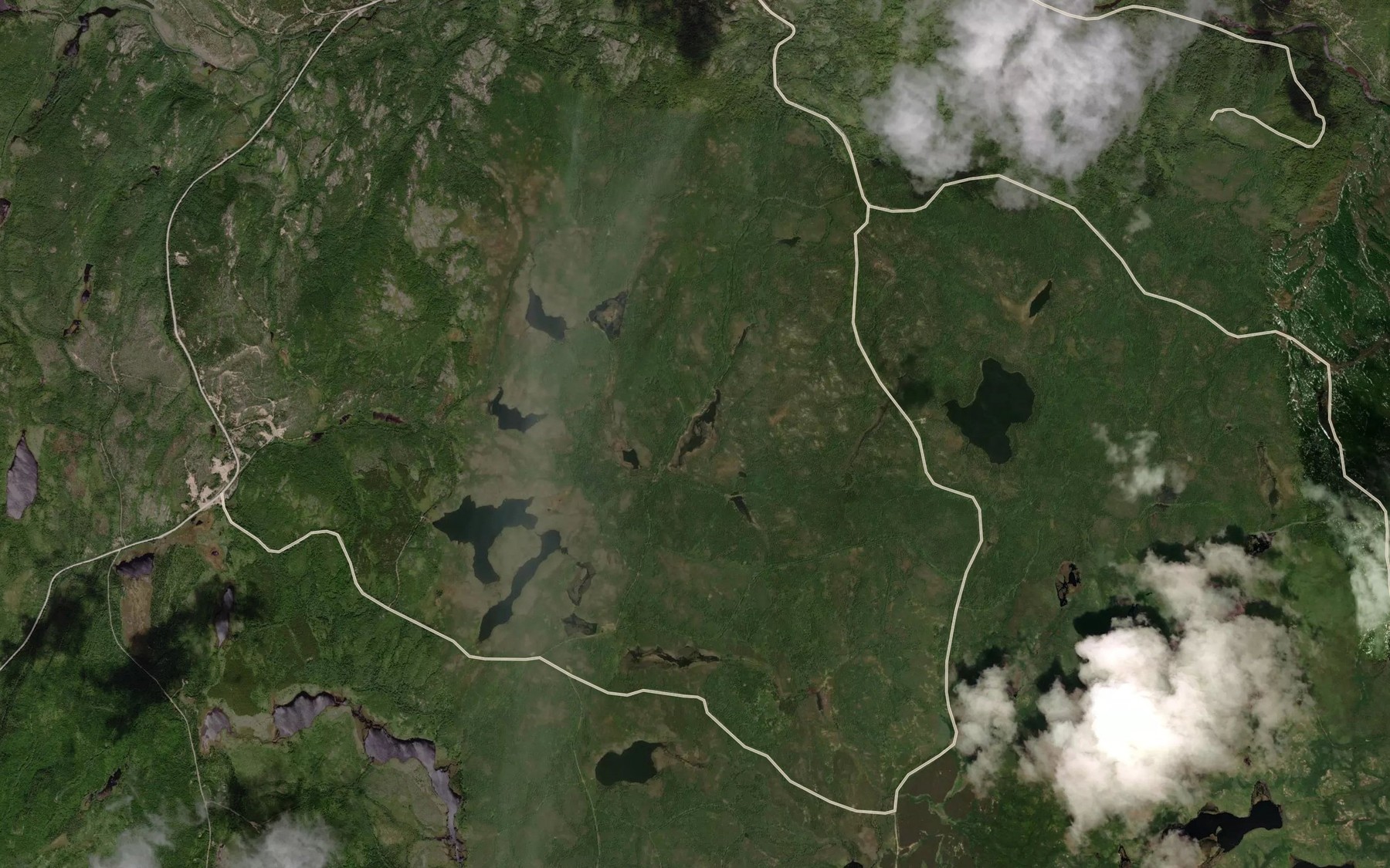 Satellite map of the Lac Chasse