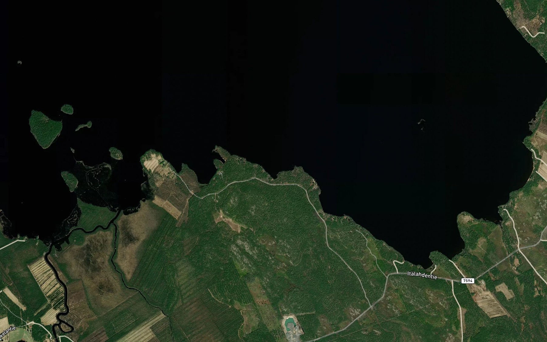 Satellite map of the Salminiemenlahti