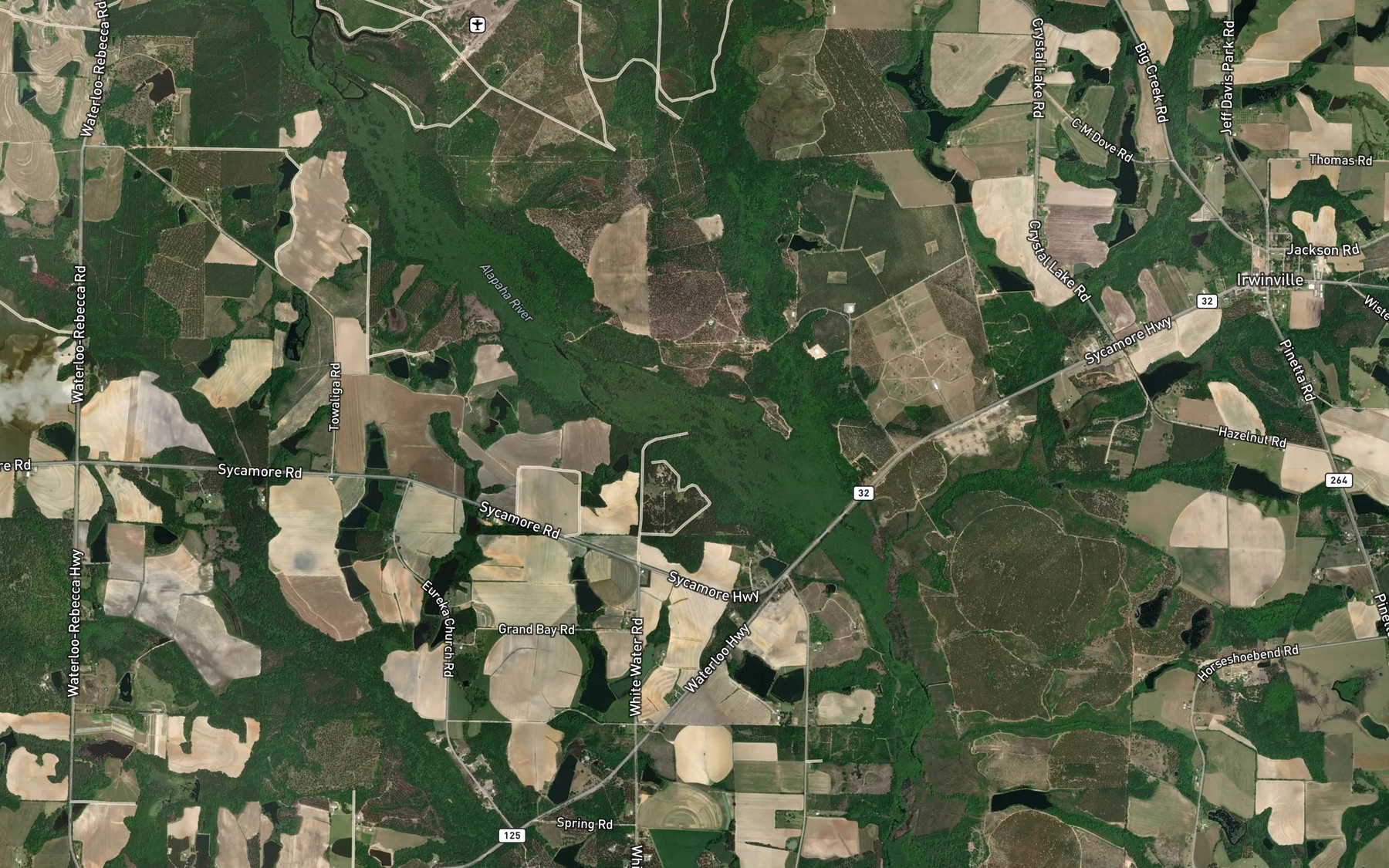 Satellite map of the Log Lake