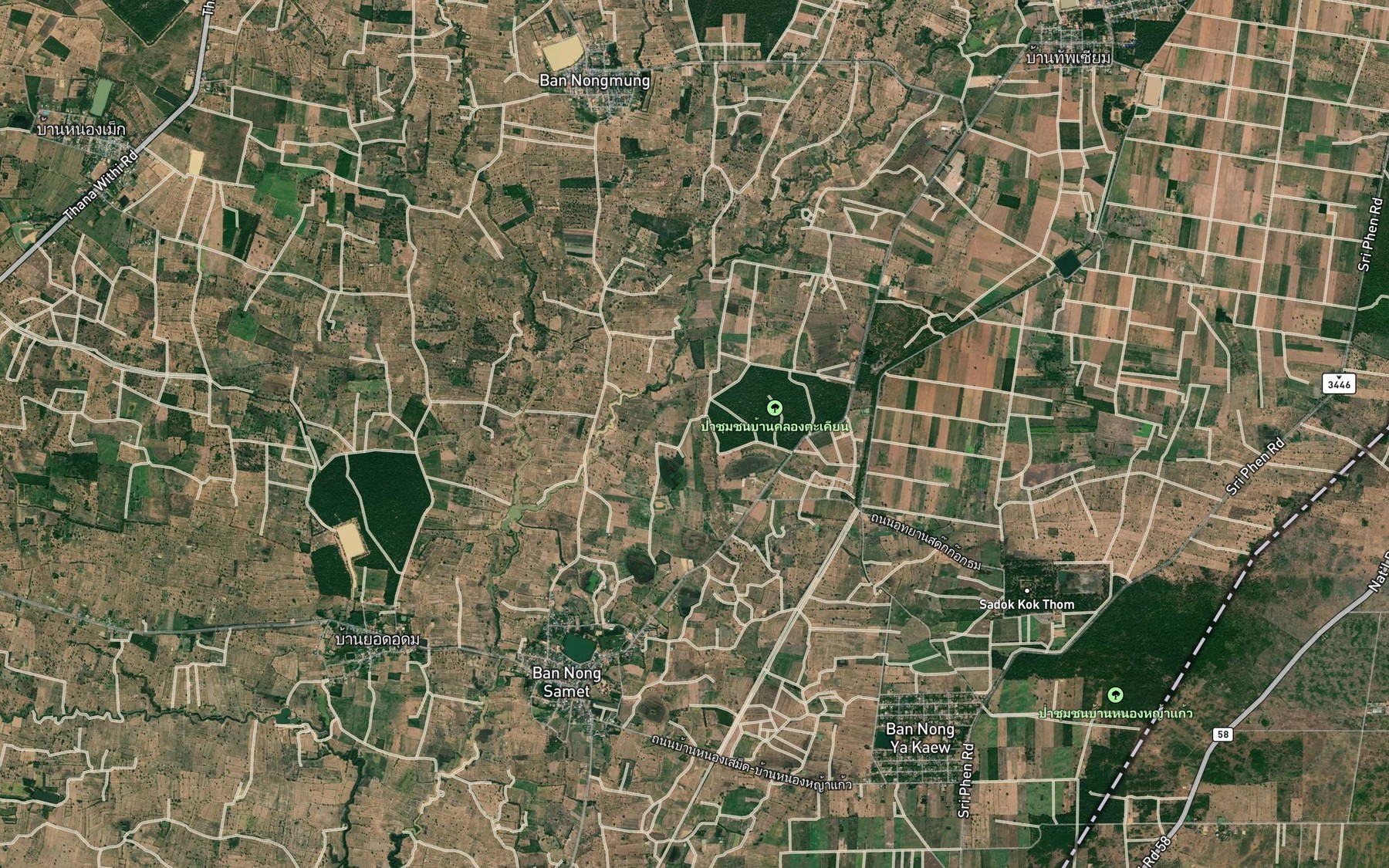 Satellite map of the Nong Khan Sadung