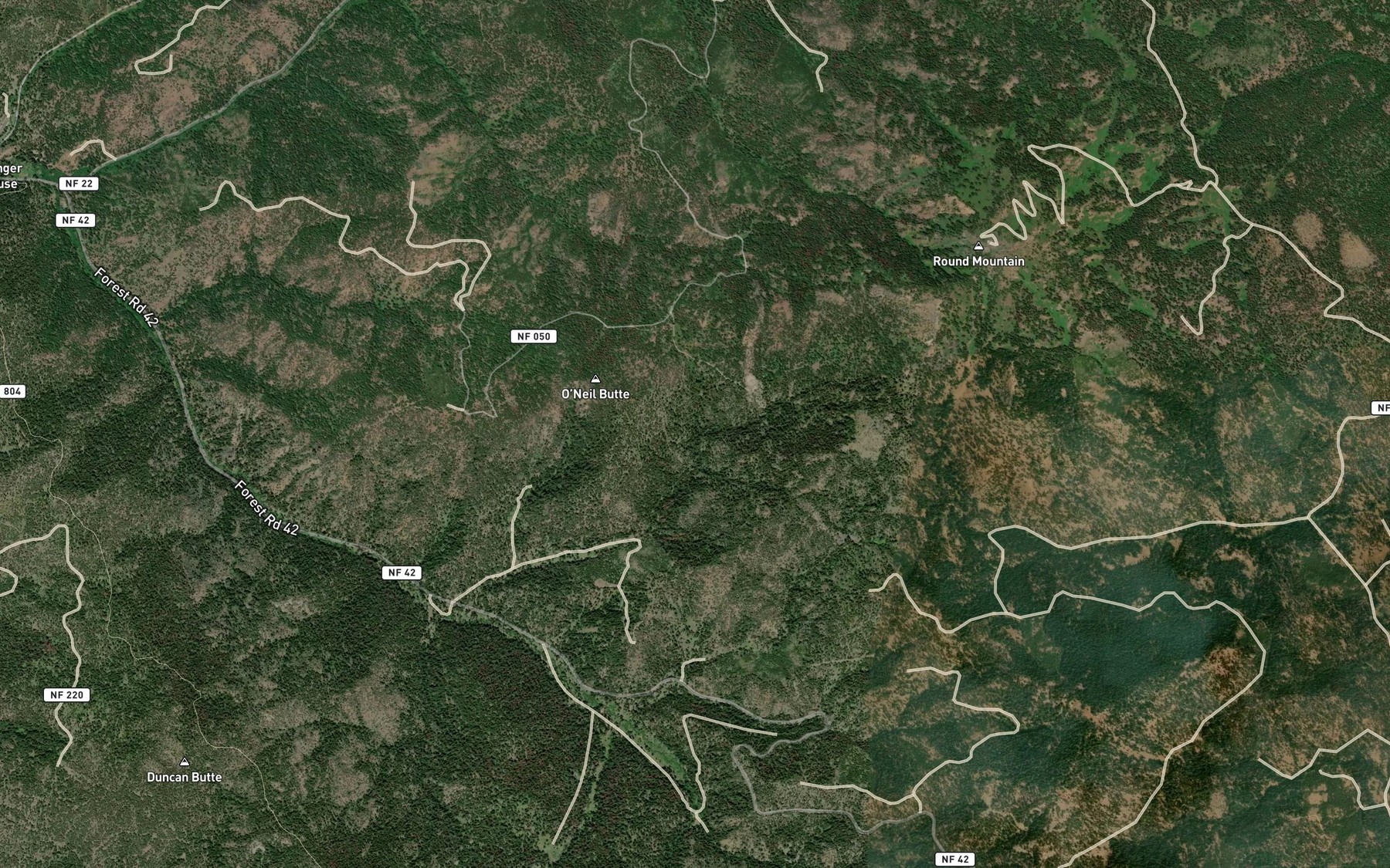 Satellite map of the Fisher Spring