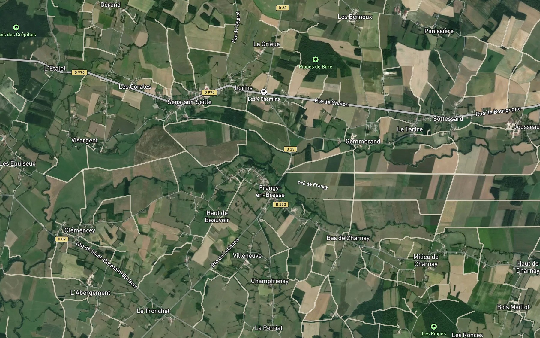 Satellite map of the Seillette