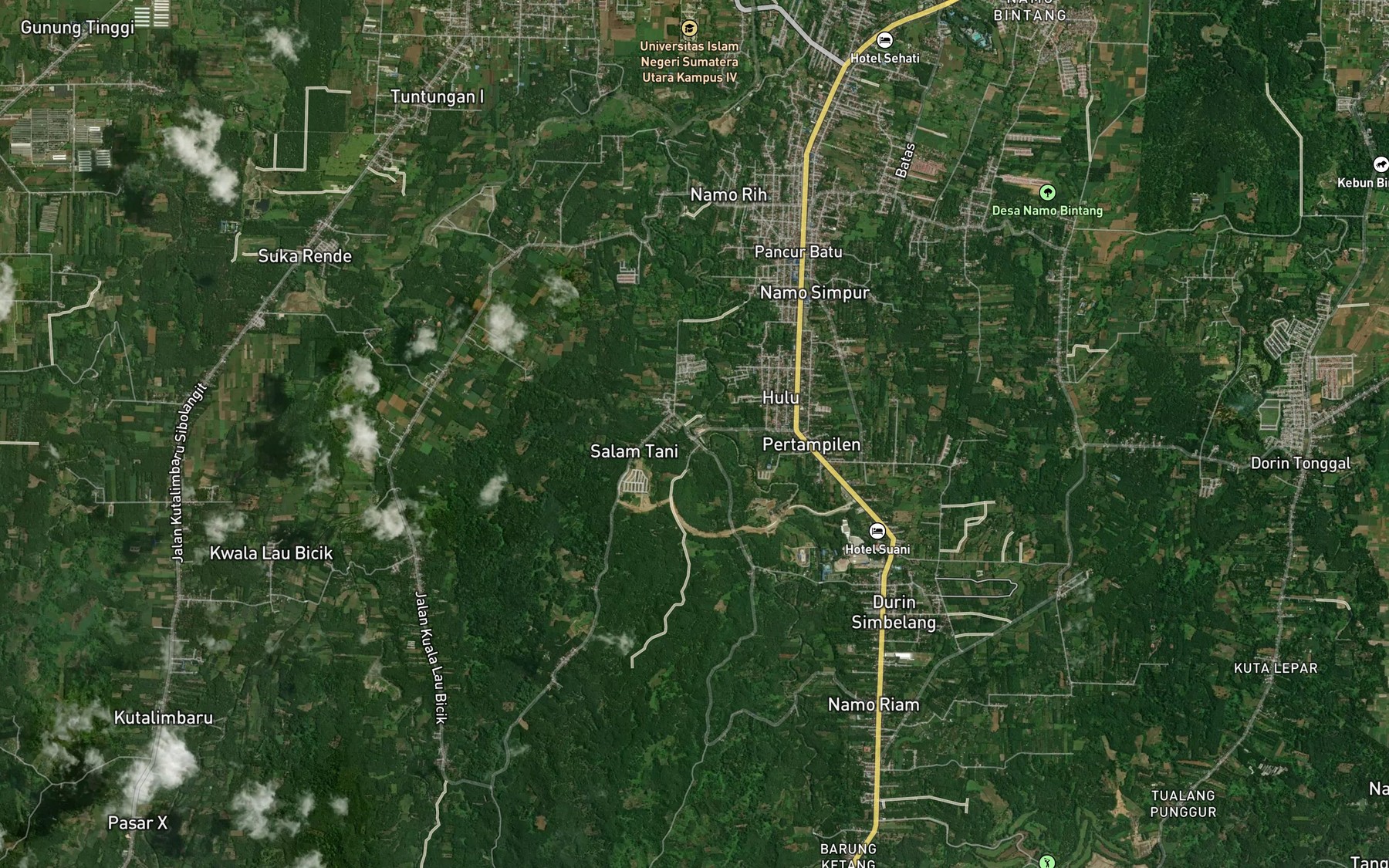 Satellite map of the Lau Tengah