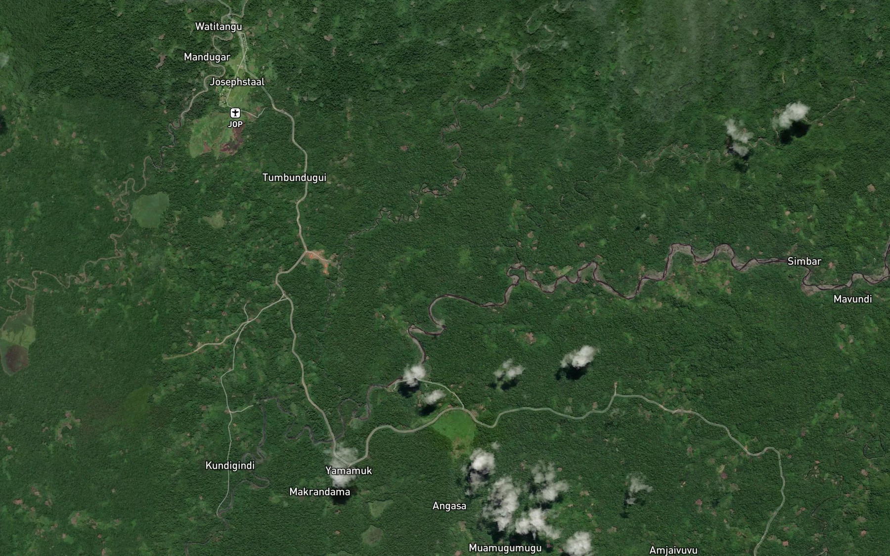 Satellite map of the Tambeno Creek