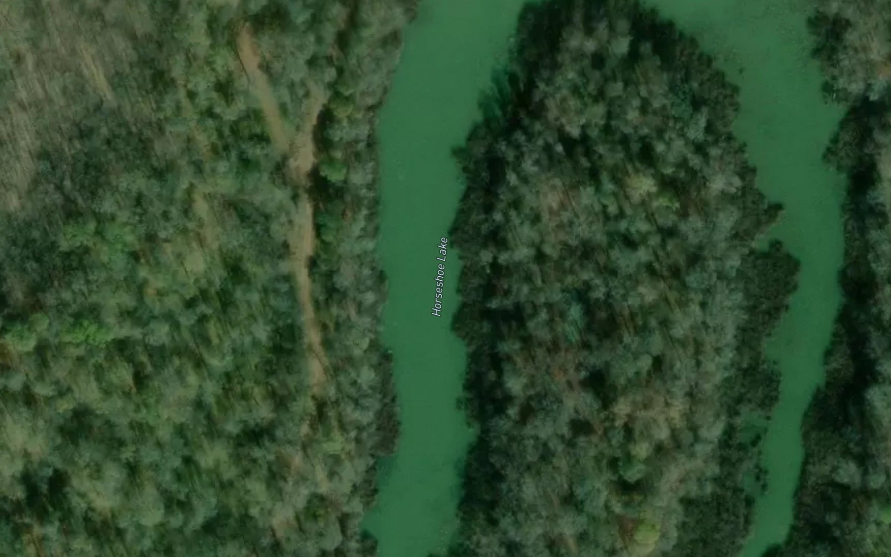 Satellite map of the Horseshoe Lake