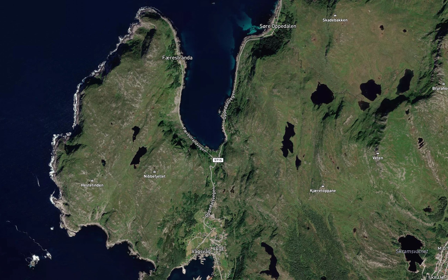 Satellite map of the Vika