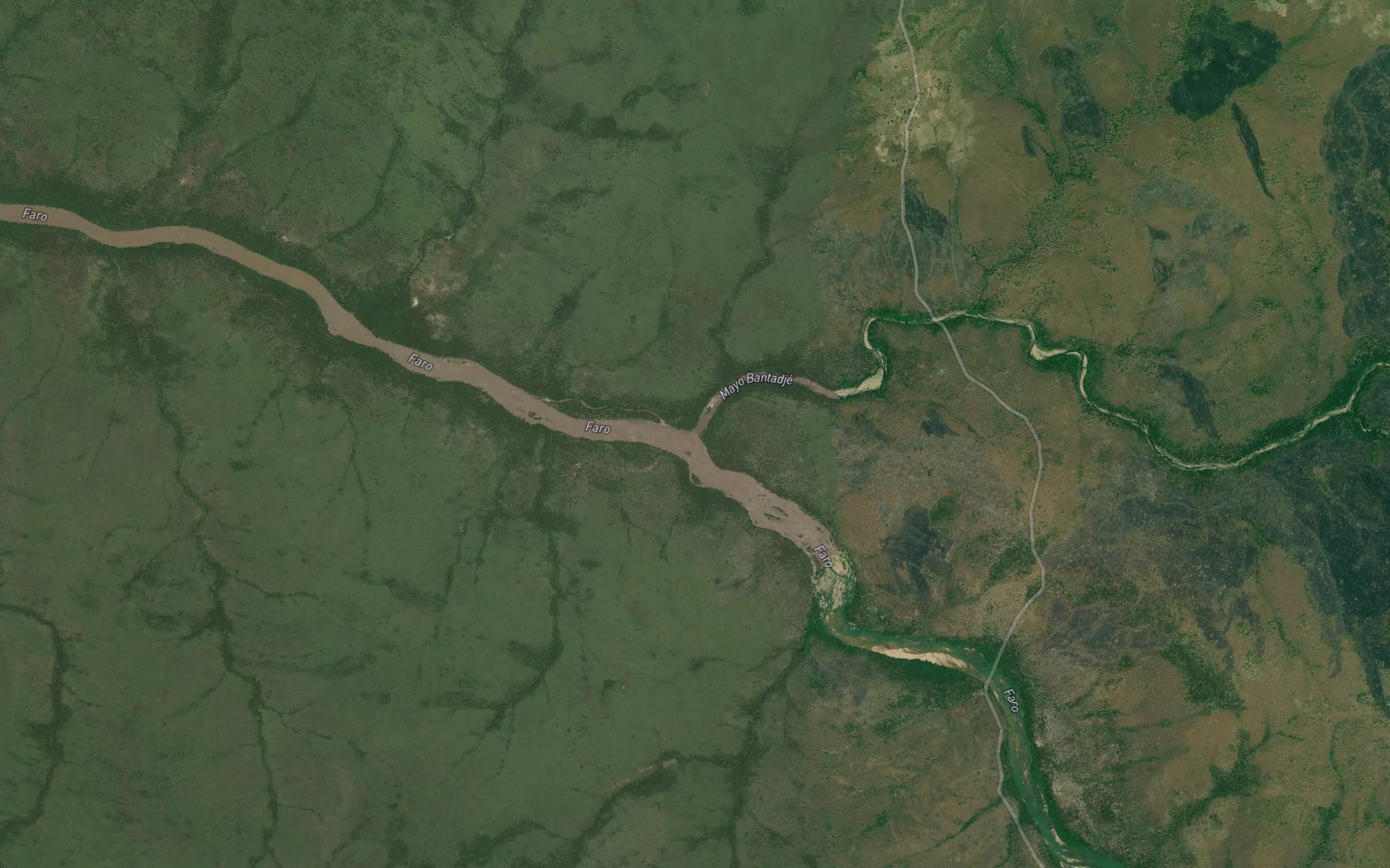 Satellite map of the Mayo Bantadje