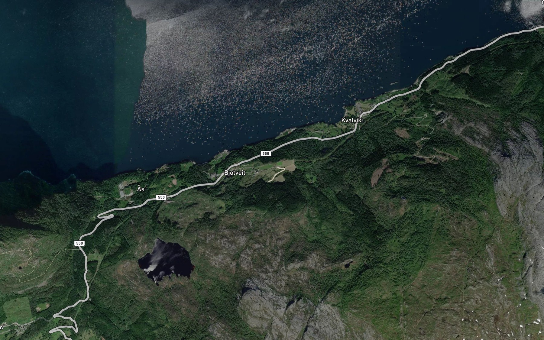 Satellite map of the Bjotveitelvi