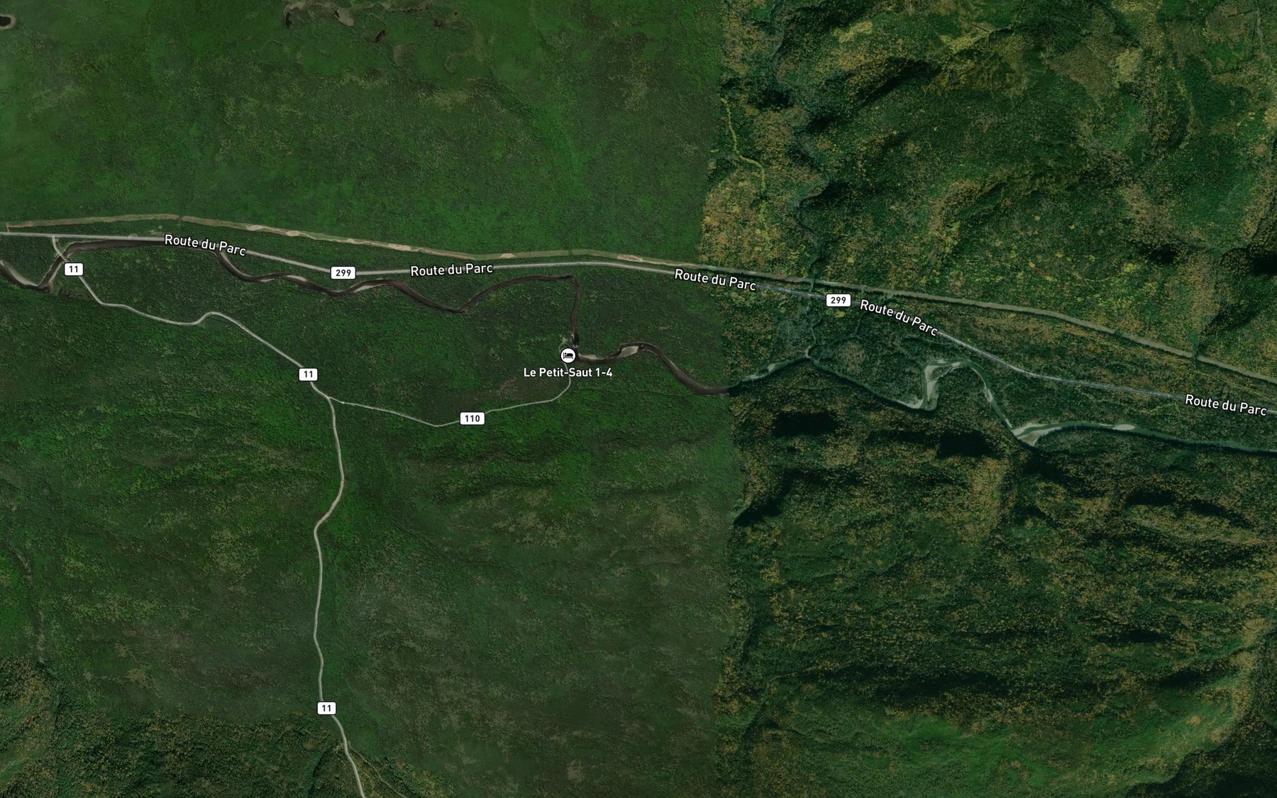 Satellite map of the Le Petit Saut