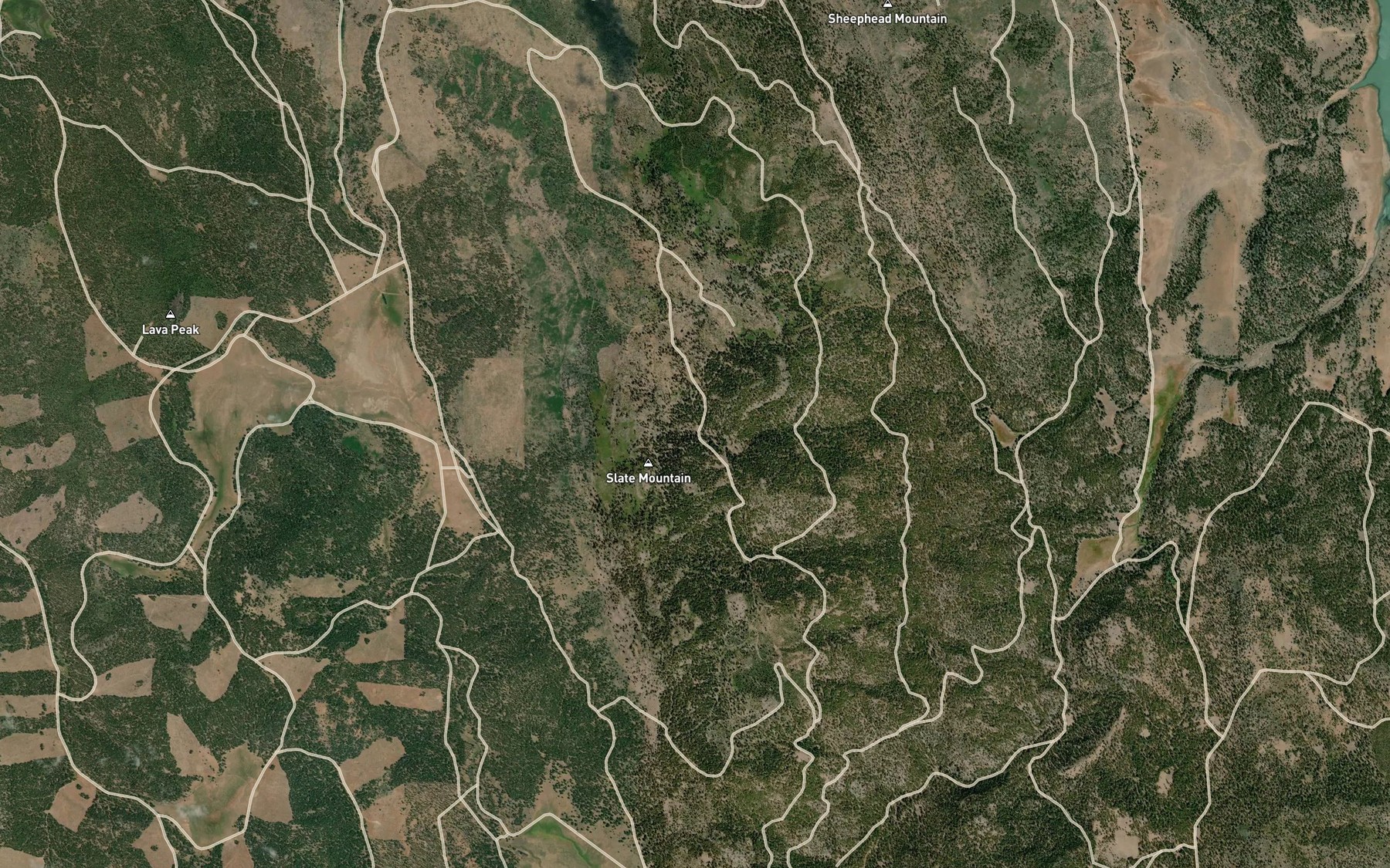 Satellite map of the Mule Tail Spring