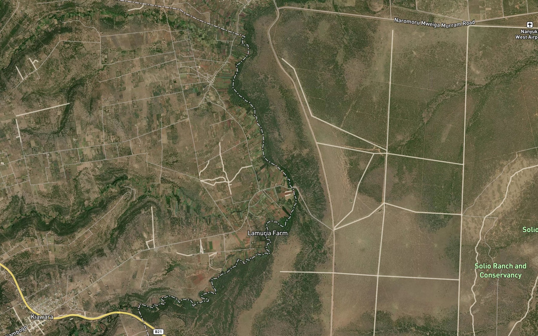 Satellite map of the Kamariki