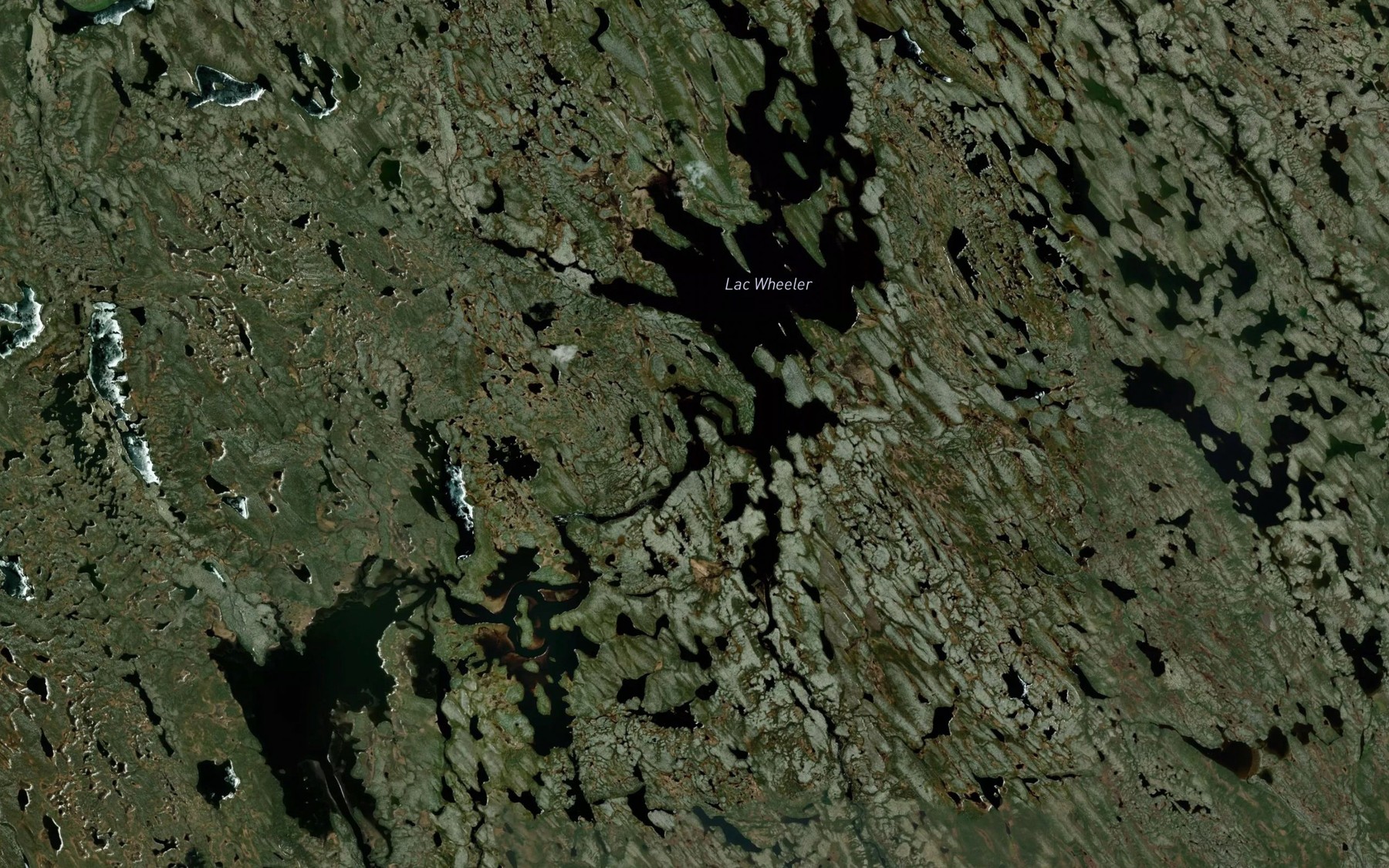 Satellite map of the Lac Wheeler