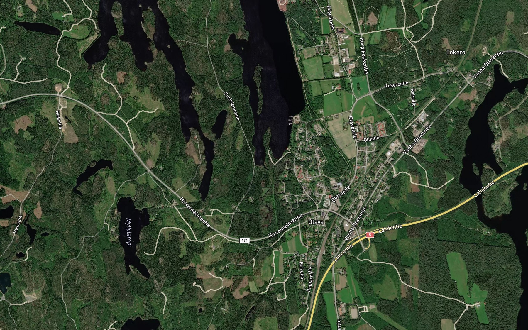 Satellite map of the Konnaoja