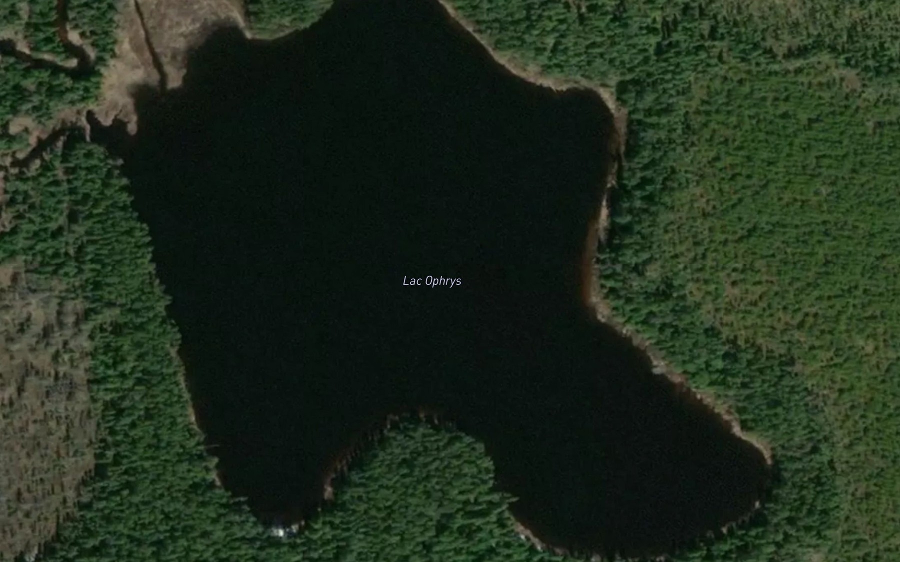 Satellite map of the Lac Ophrys